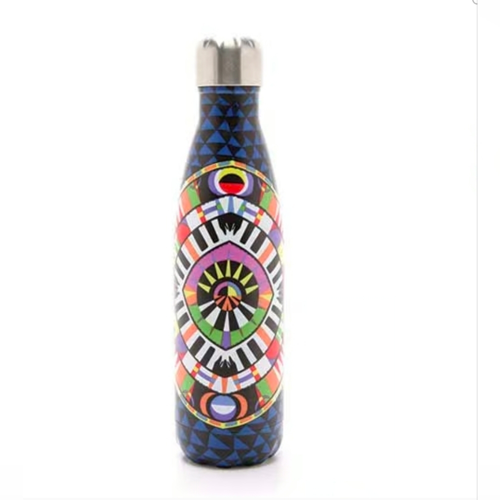 Swell Mara Hoffman Multicolor Purple Geometric Water Bottle